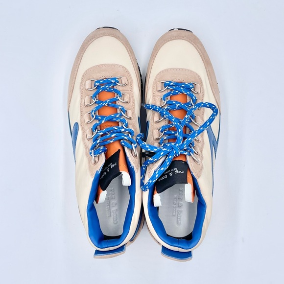 NEW Rag & Bone Retro Hiker Houndstooth Buff Sand Blue Sneaker Women’s size 7 - Picture 10 of 14